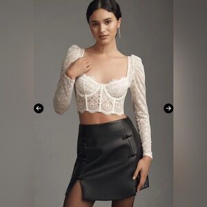 Anthropologie The Giselle lace bustier long sleeve Size Small